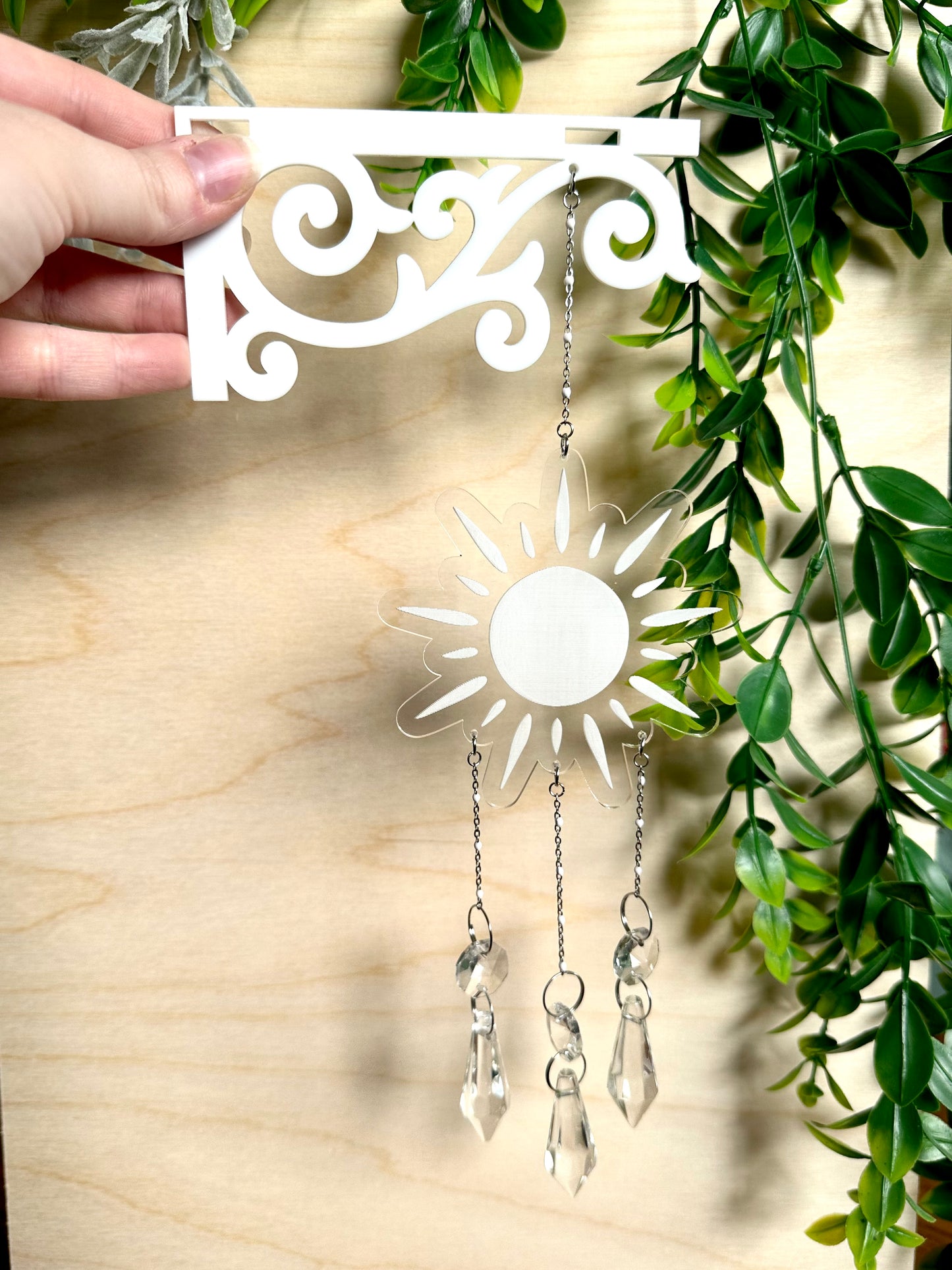 Sun and Moon Suncatcher Corner Hanger