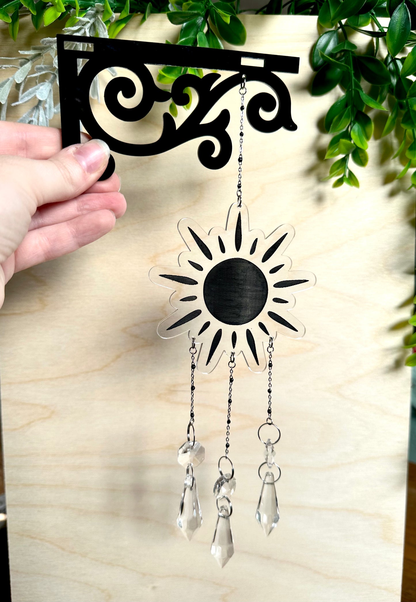 Sun and Moon Suncatcher Corner Hanger
