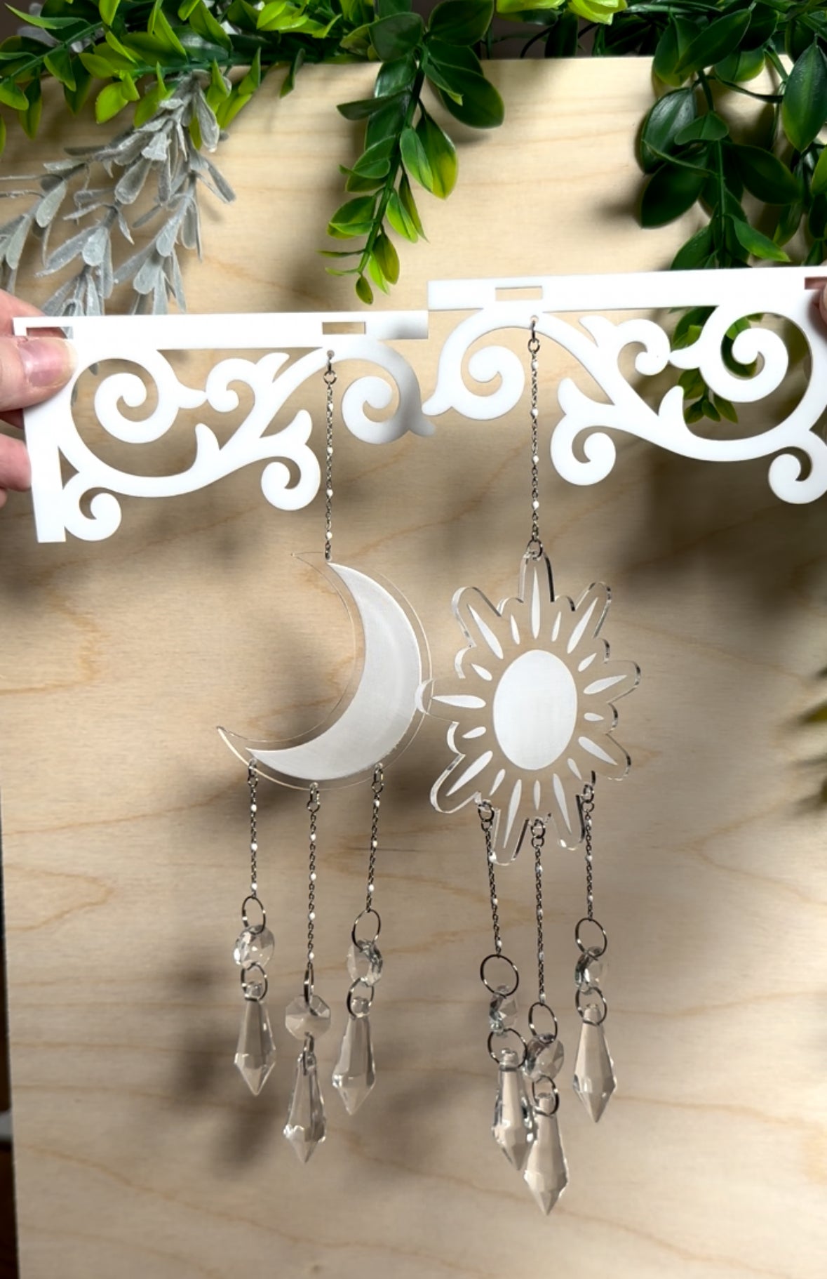 Sun and Moon Suncatcher Corner Hanger
