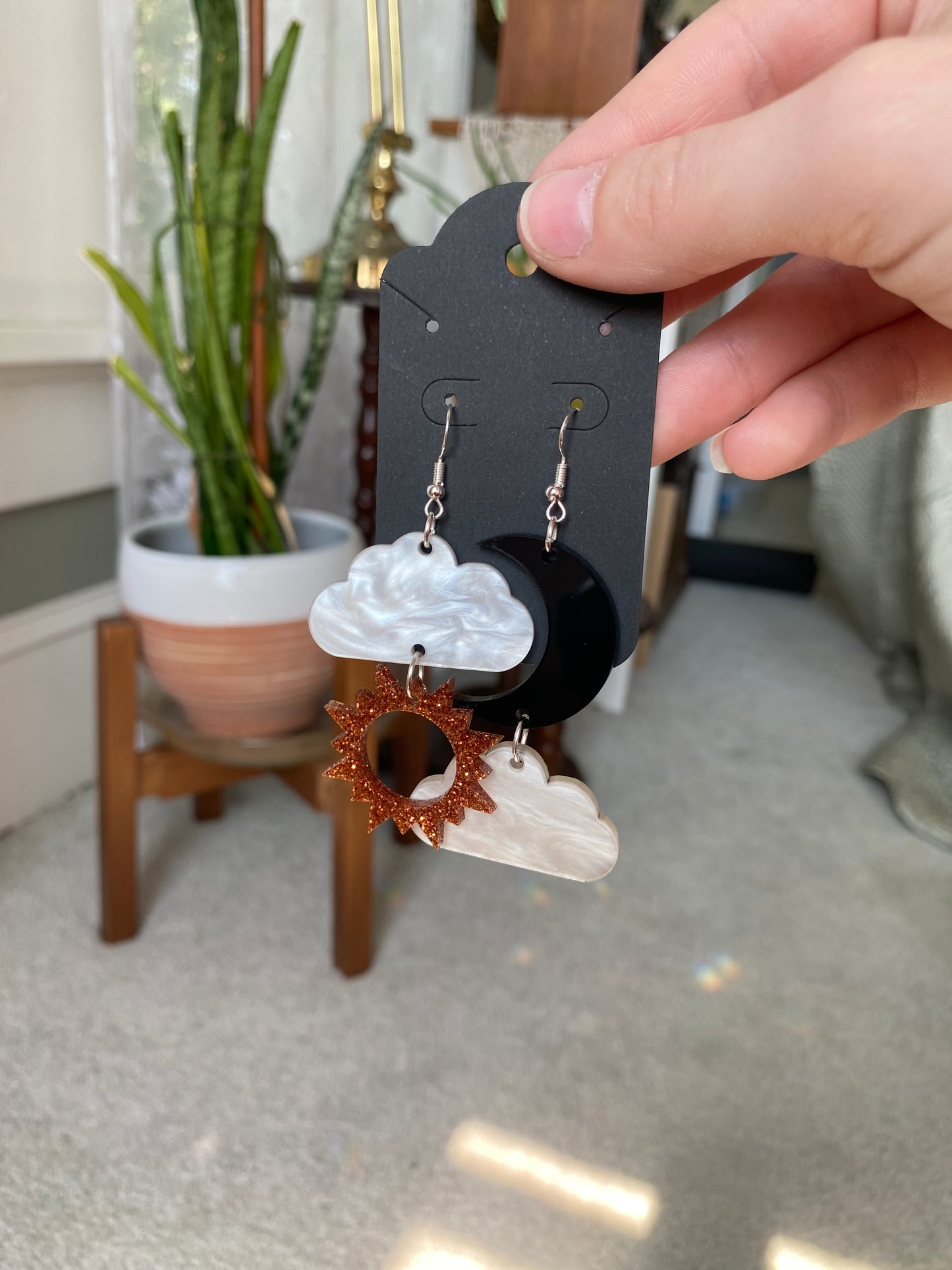 Sun/Cloud/Moon Earrings