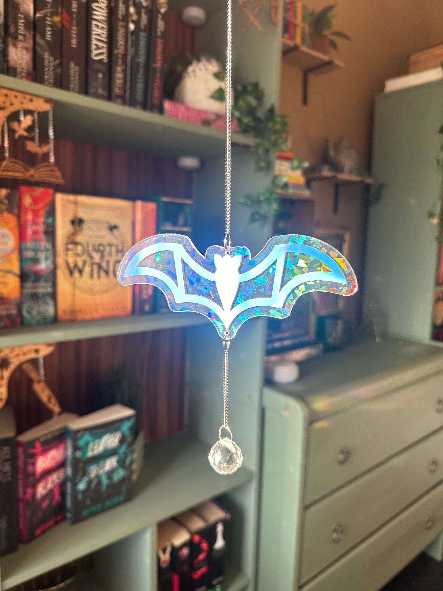 Iridescent Holographic Bat Suncatcher
