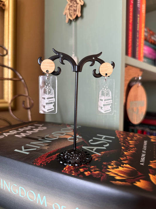 Stacked Book Earrings