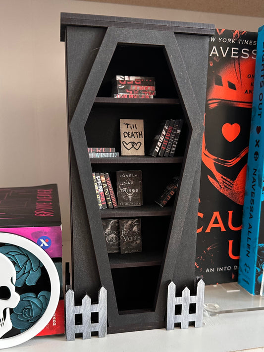 Coffin Mini Bookshelf - SVG Digital Cut File for Laser Cutters