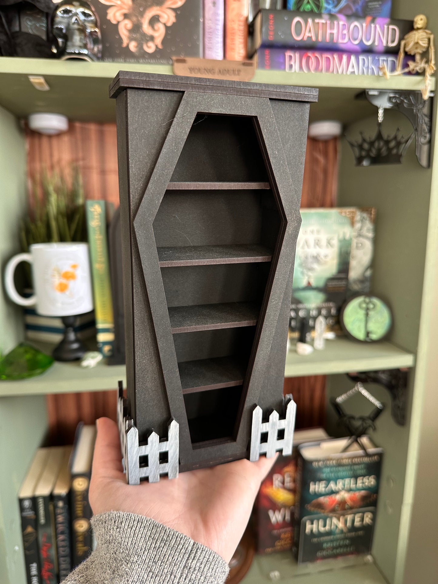 Coffin Mini Bookshelf - SVG Digital Cut File for Laser Cutters