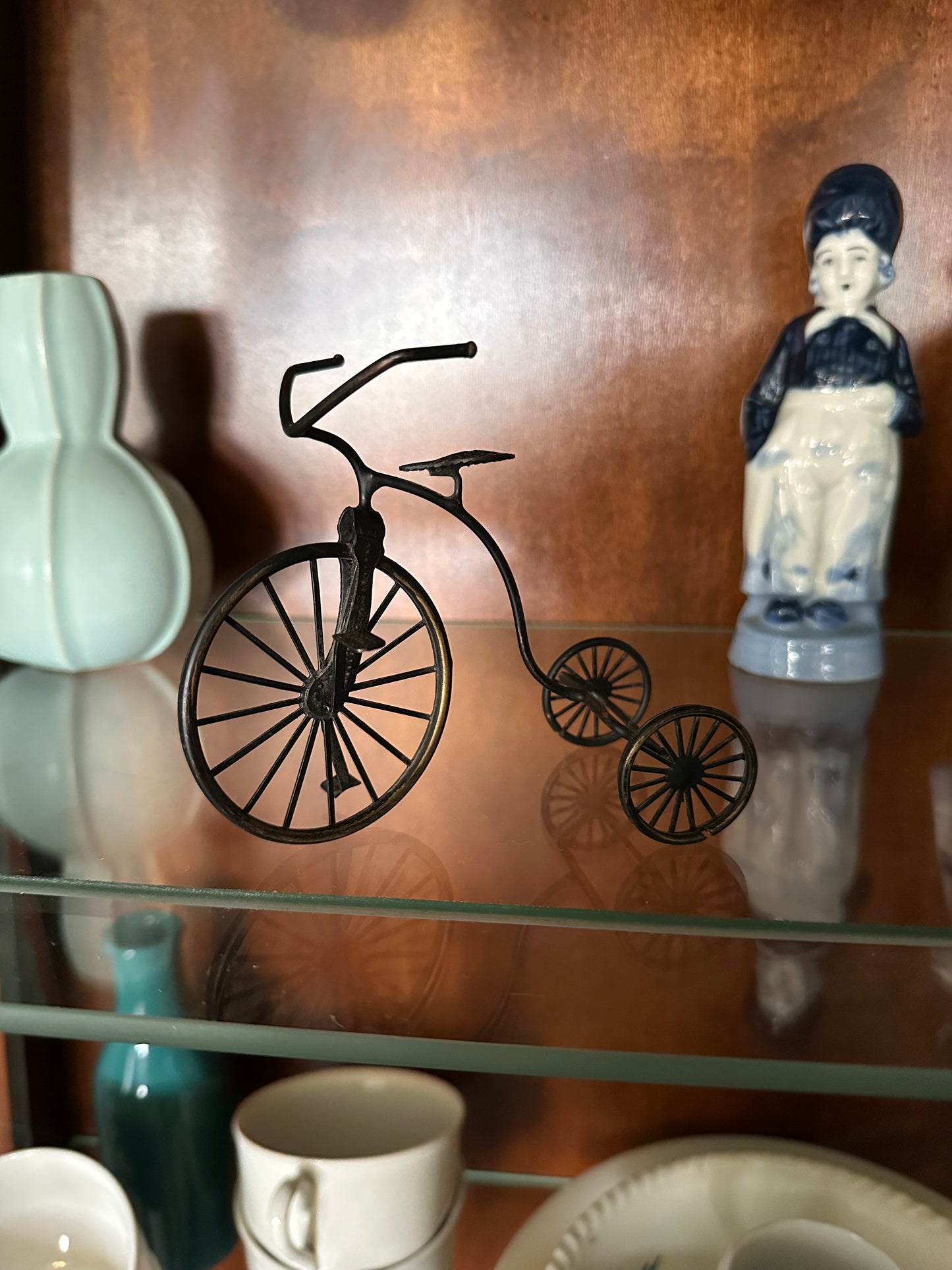 Decorative metal tricycle