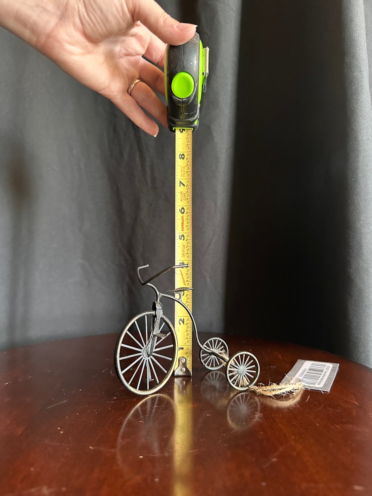 Decorative metal tricycle
