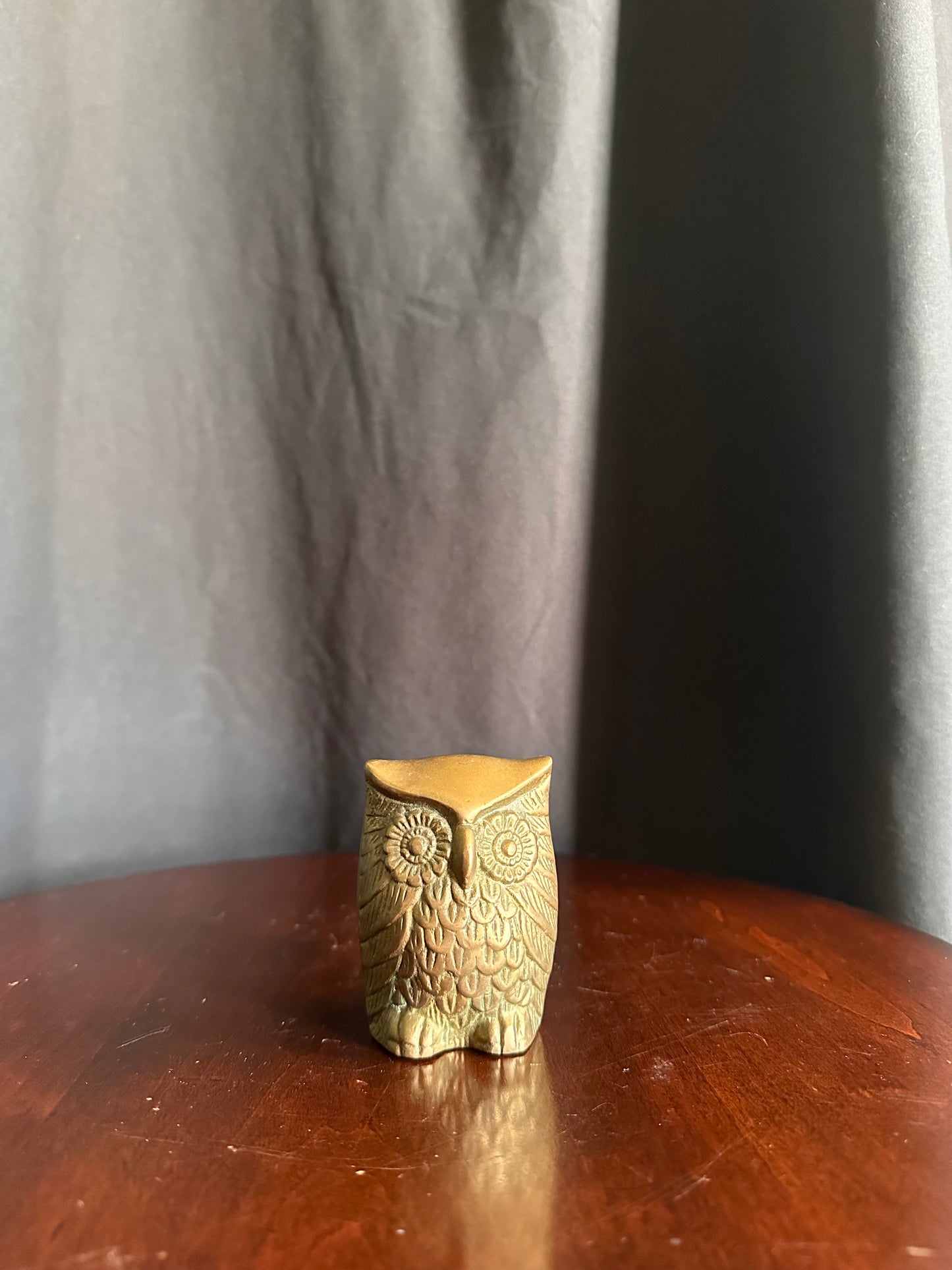 Vintage brass owl figurine