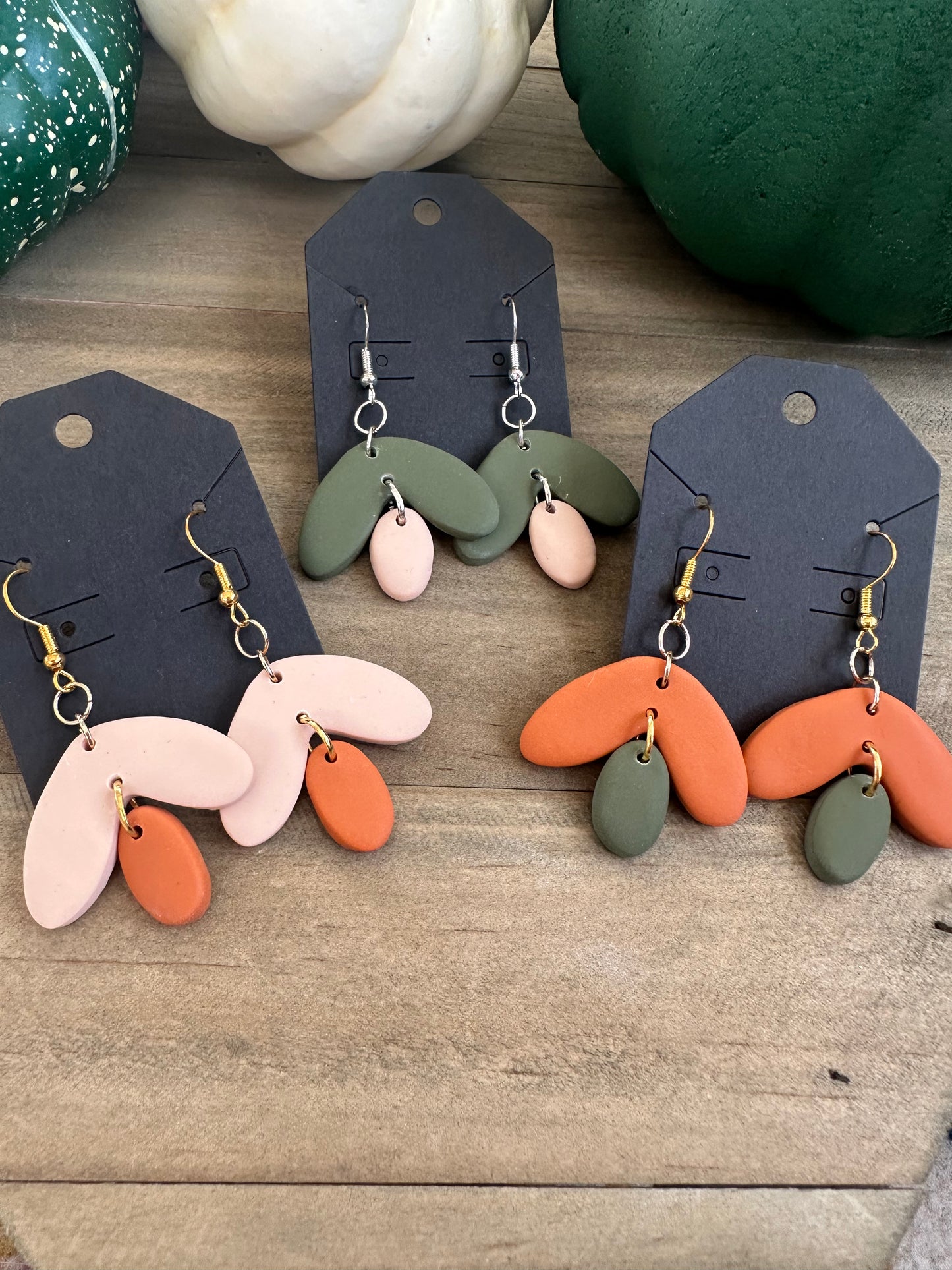 (CLEARANCE) Fall Vibes-Polymer Clay Dangle Earrings