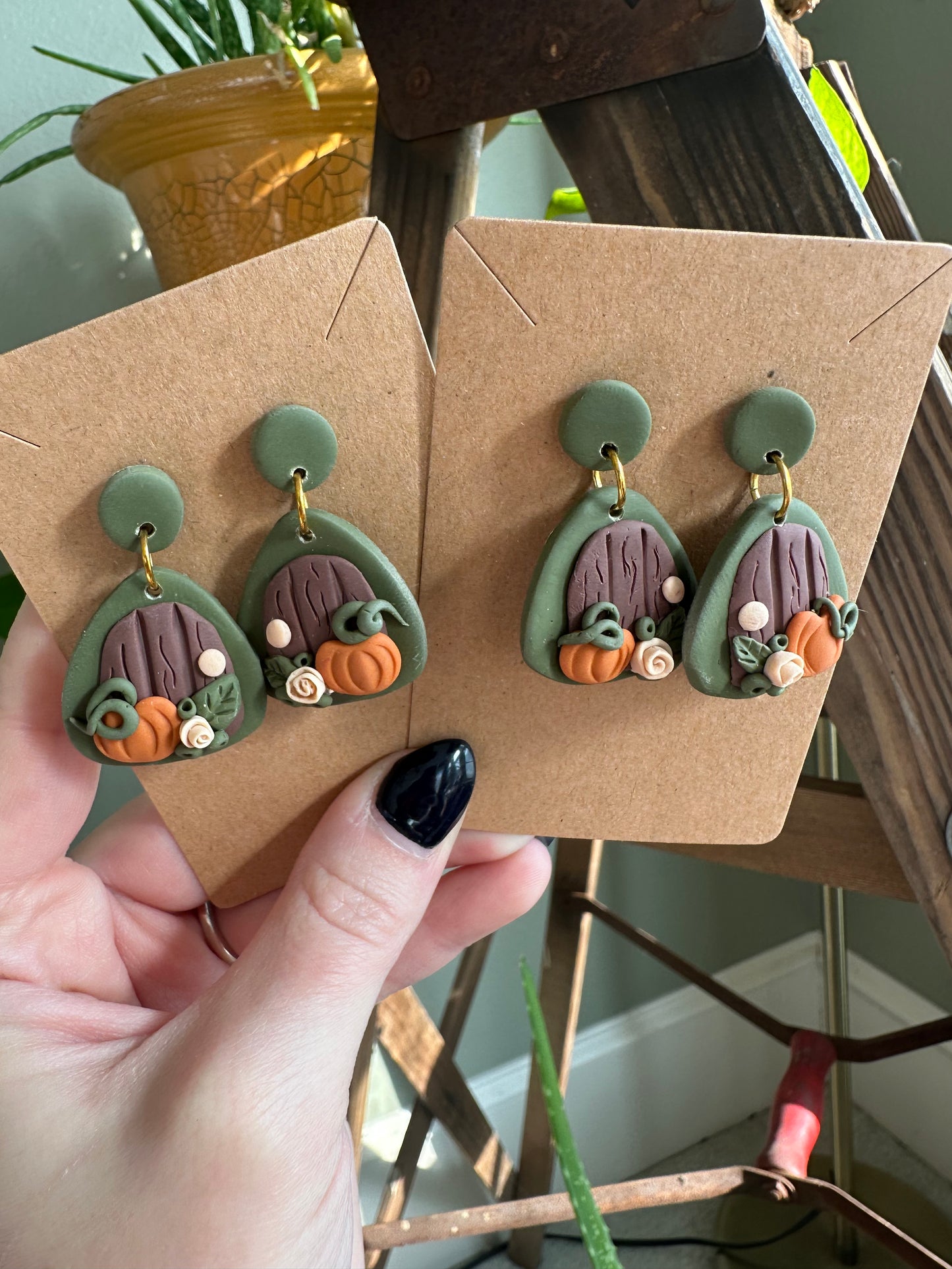 (CLEARANCE) Front Door Fall Vibes-Polymer Clay Earrings