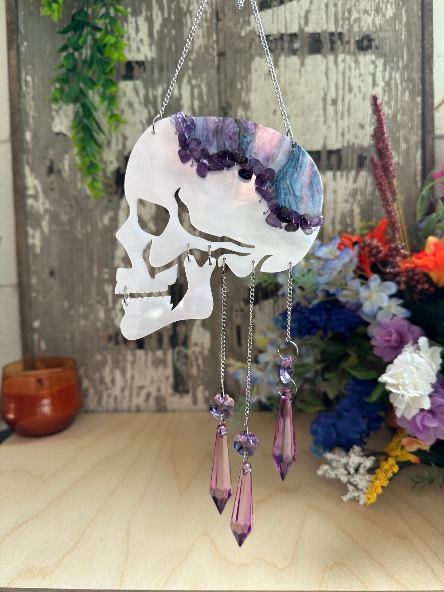 Galaxy Skull Suncatcher/Wall Hanging
