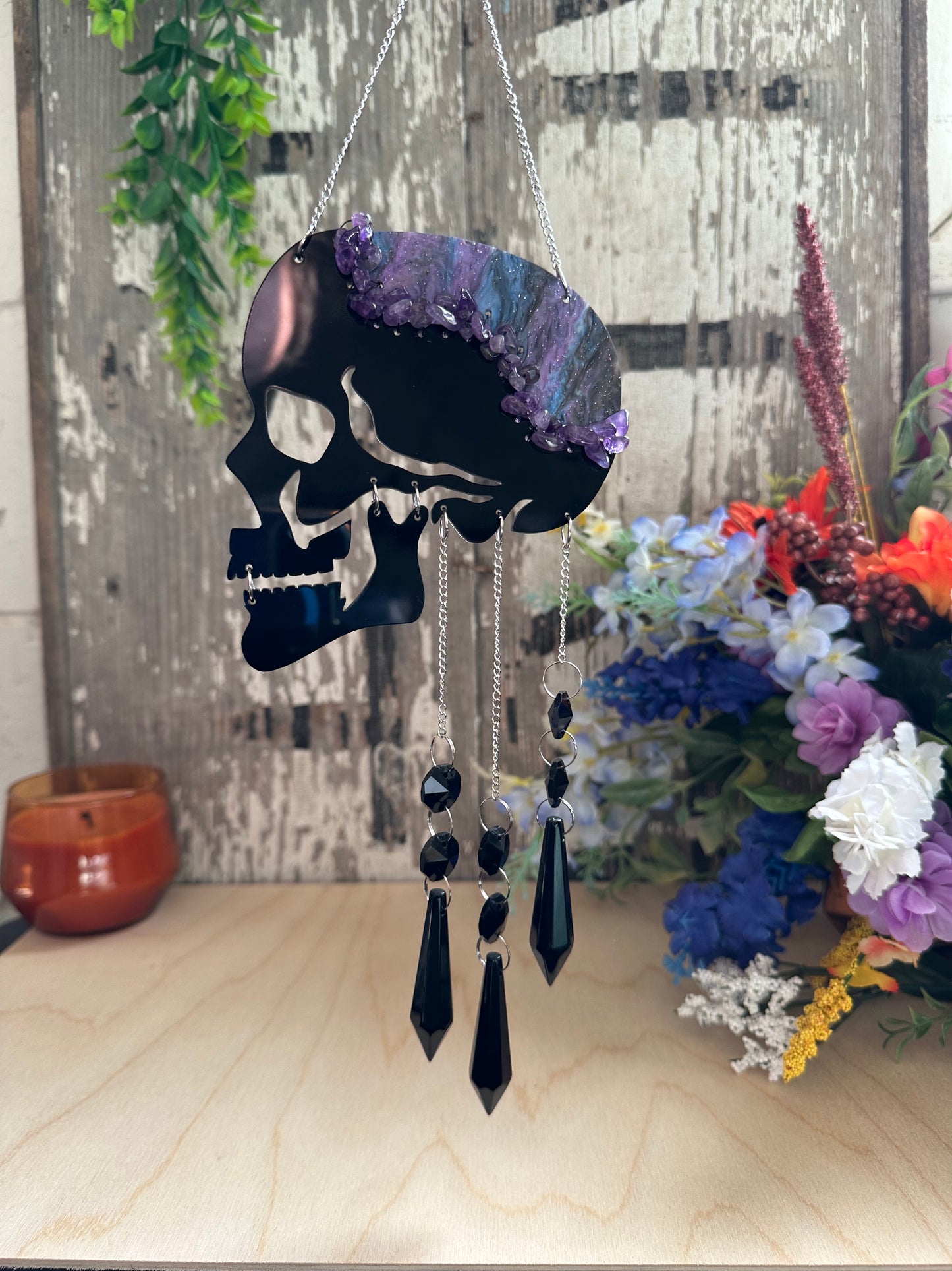 Galaxy Skull Suncatcher/Wall Hanging